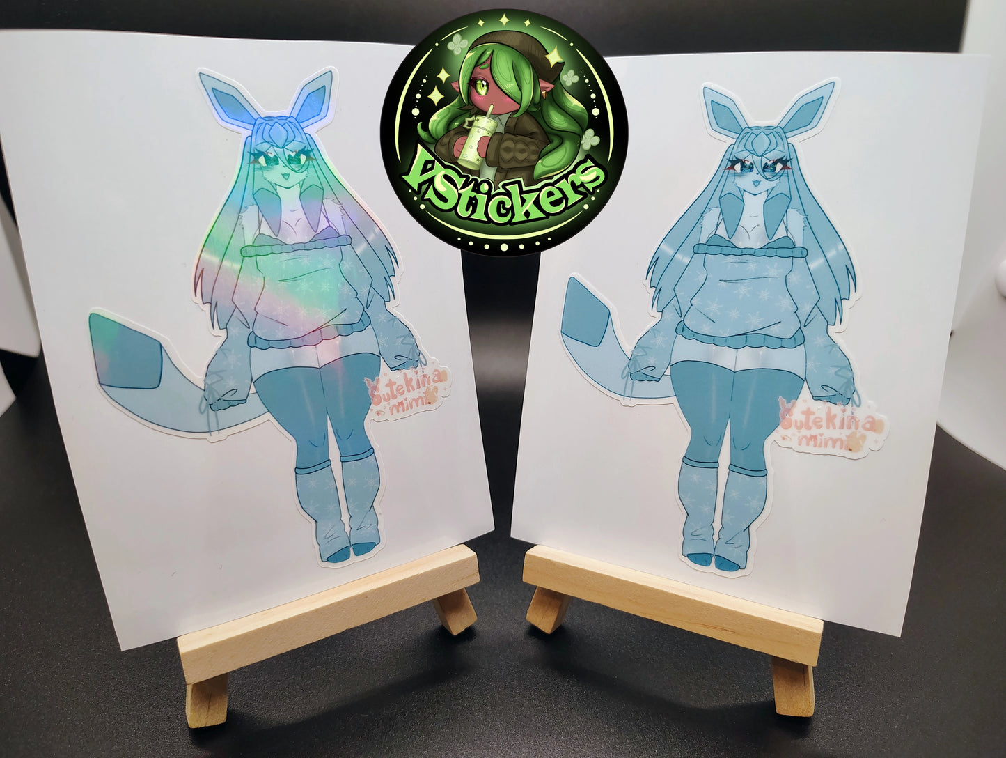 [OC] Aisia the Hybrid Glaceon! Water-Resistant Vinyl Sticker!