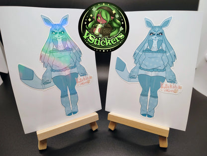 [OC] Aisia the Hybrid Glaceon! Water-Resistant Vinyl Sticker!