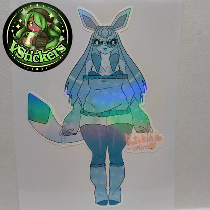[OC] Aisia the Hybrid Glaceon! Water-Resistant Vinyl Sticker!
