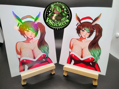 [OC] Marisa Chocomint Holiday Sticker! Water-Resistant Vinyl Sticker!