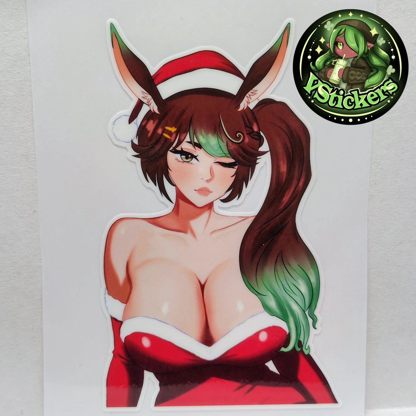 [OC] Marisa Chocomint Holiday Sticker! Water-Resistant Vinyl Sticker!
