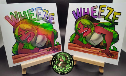 [OC] Emeralda Wheeze Emote Sticker! - Water-Resistant Vinyl Sticker!