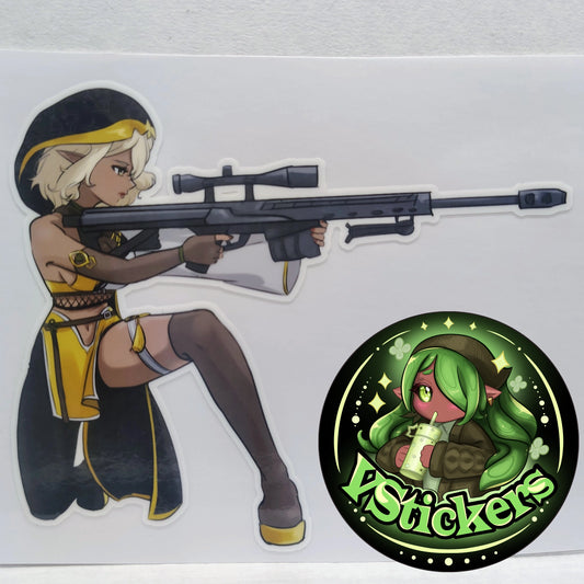 [OC] Selene X Sniper Assassin Sticker! - Water-Resistant Vinyl Sticker!