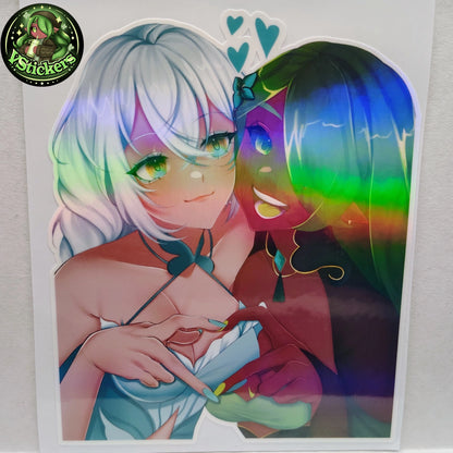 [OC] Emeralda & Rosileah Sticker! - Water-Resistant Vinyl Sticker!