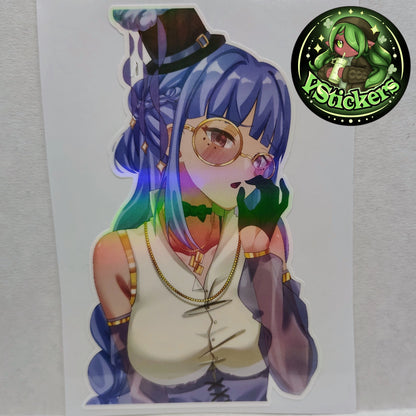 [OC][NSFW] Juria Yishu Lewd Licking Sticker! - Water-Resistant Vinyl Sticker!