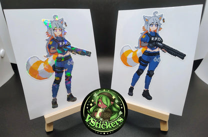 [VTuber] Deme Resident Evil Costume Pixel Fan Art Sticker! Water-Resistant Vinyl Sticker!