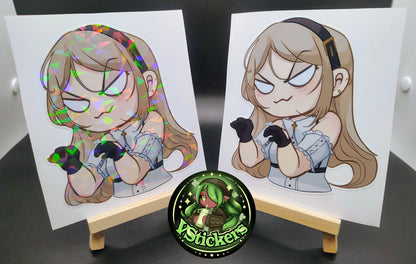 [OC] Crossia Thalius Sneaky Chibi Sticker! - Water-Resistant Vinyl Sticker!