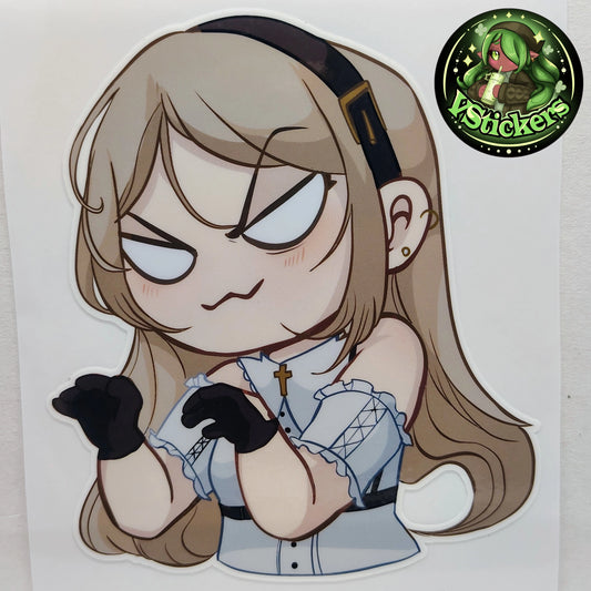 [OC] Crossia Thalius Sneaky Chibi Sticker! - Water-Resistant Vinyl Sticker!