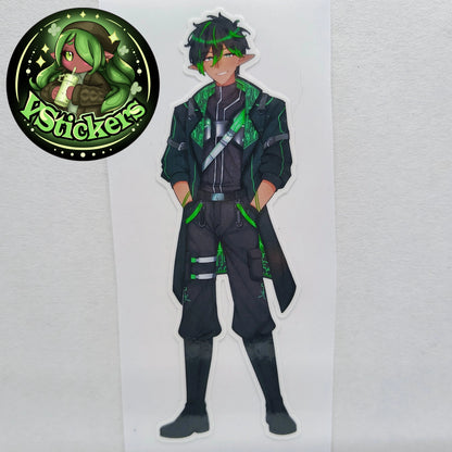 [OC] Raymondo Cerset the Cyberpunk Elf! - Water-Resistant Vinyl Sticker!