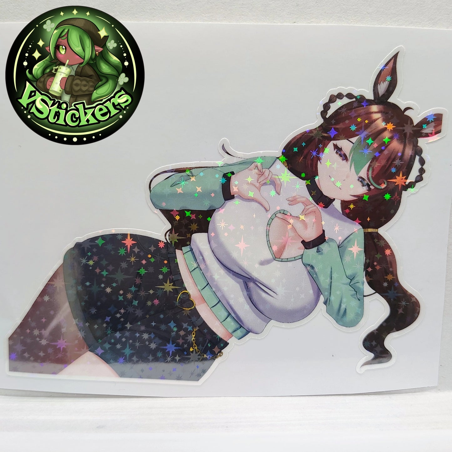 [OC][NSFW] Marisa Chocomint Heart Invitation Sticker! - Water-Resistant Vinyl Sticker!