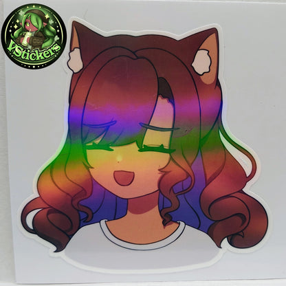 [OC] Maria Silva the Overthinking Catgirl Version! - Water-Resistant Vinyl Sticker!