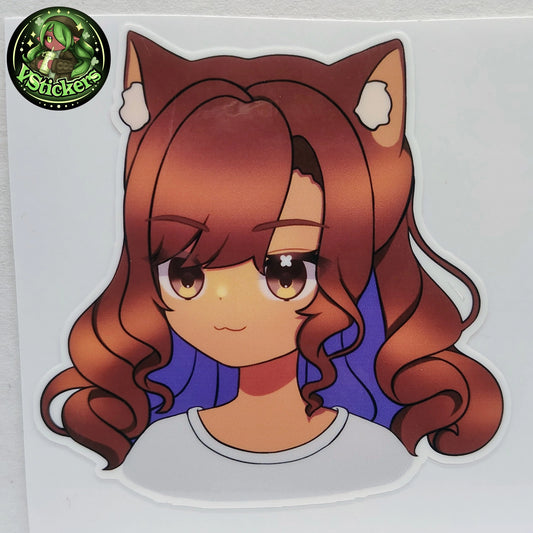 [OC] Marie Silva - Catgirl Version! - Water-Resistant Vinyl Sticker!