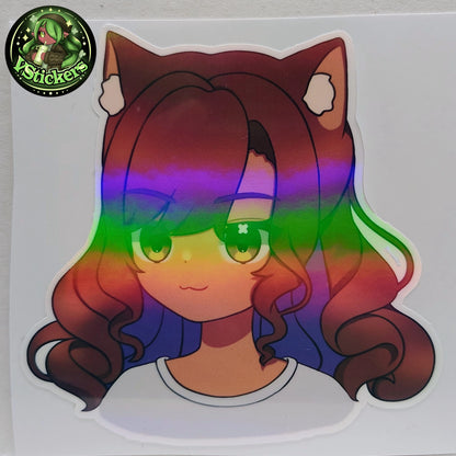 [OC] Marie Silva - Catgirl Version! - Water-Resistant Vinyl Sticker!