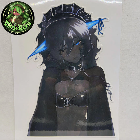 [OC] Sorsa Purathyst the Dark Demon Guardian! - Water-Resistant Vinyl Sticker!