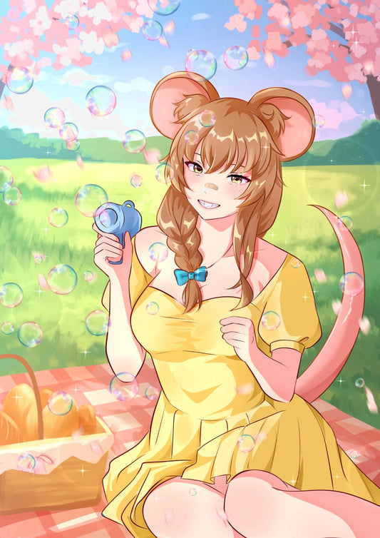 [VTuber] ZumiVT Spring Bubbles Fan Art Sticker! Water-Resistant Vinyl Sticker!