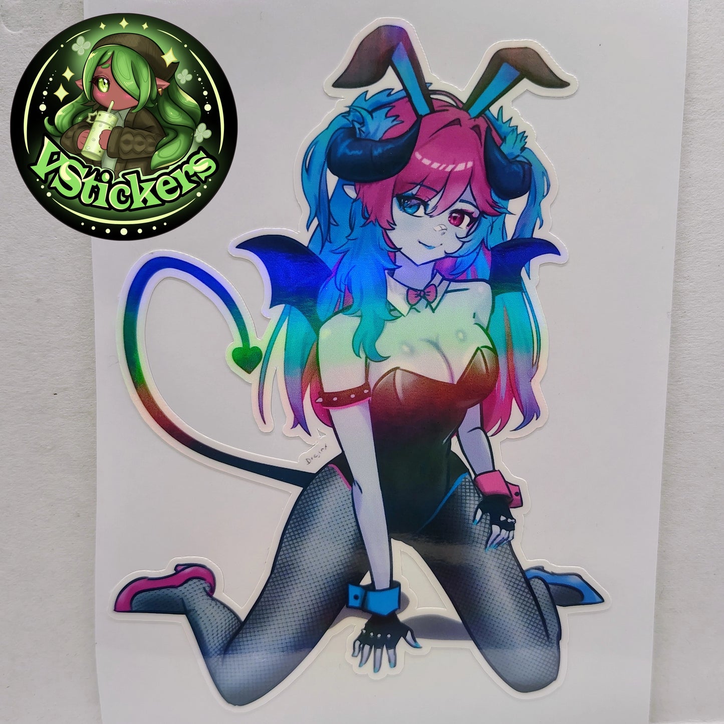 [VTuber] Fream Bunny Suit Fan Art Sticker! - Water-Resistant Fan Art Vinyl Sticker!