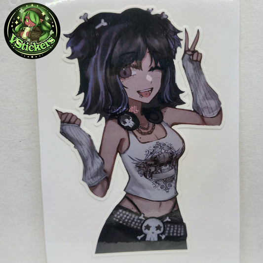 [OC] Audrey Marshall the Emo Tsundere! - Water-Resistant Vinyl Sticker!