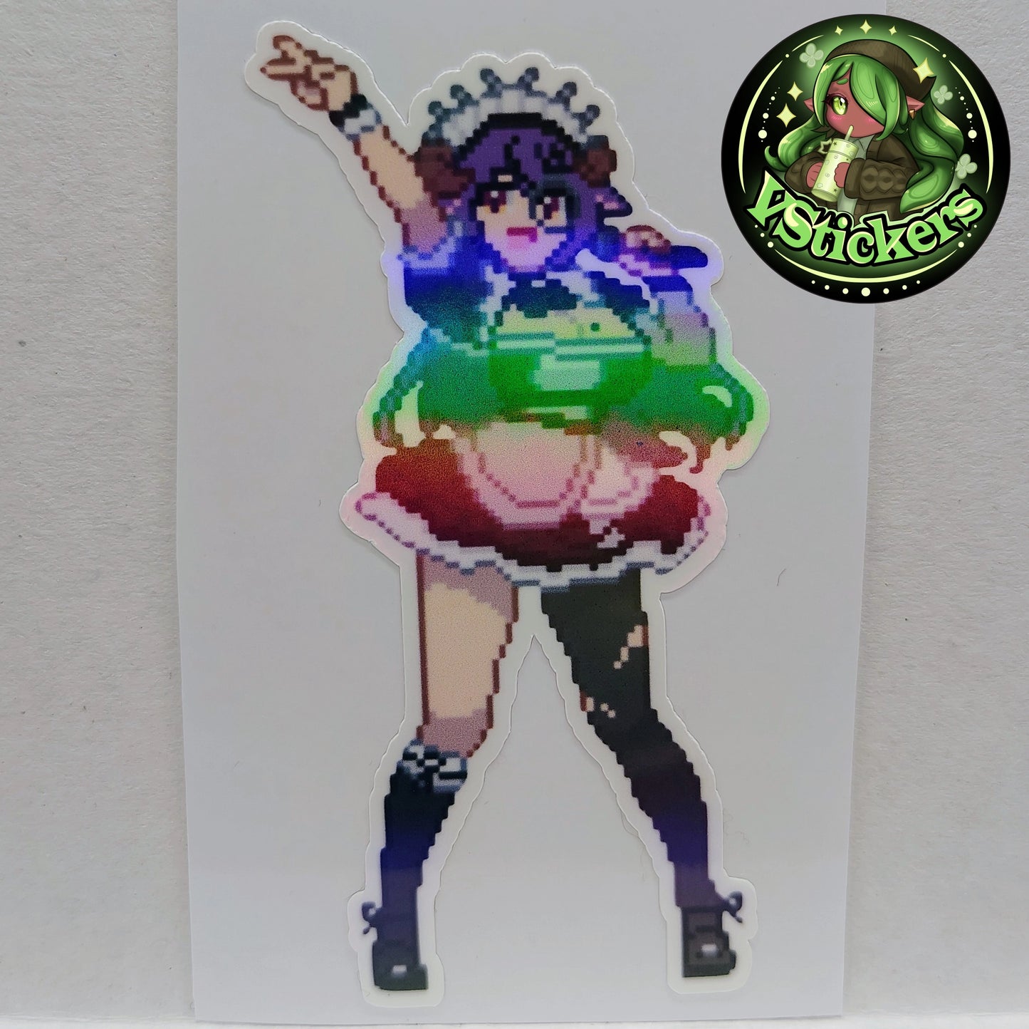 [VTuber] Kuromiya Lucien Pixel Fan Art Sticker! Water-Resistant Vinyl Sticker!
