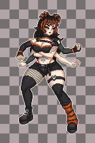 [VTuber] Crizi Mari Pixel Art Fighter Fan Art Sticker! - Fan Art Water-Resistant Vinyl Sticker!