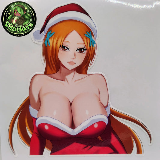 [Anime] Holiday Oppai Orihime Fan Art Water-Resistant Vinyl Sticker! Fan-Made Merchandise!