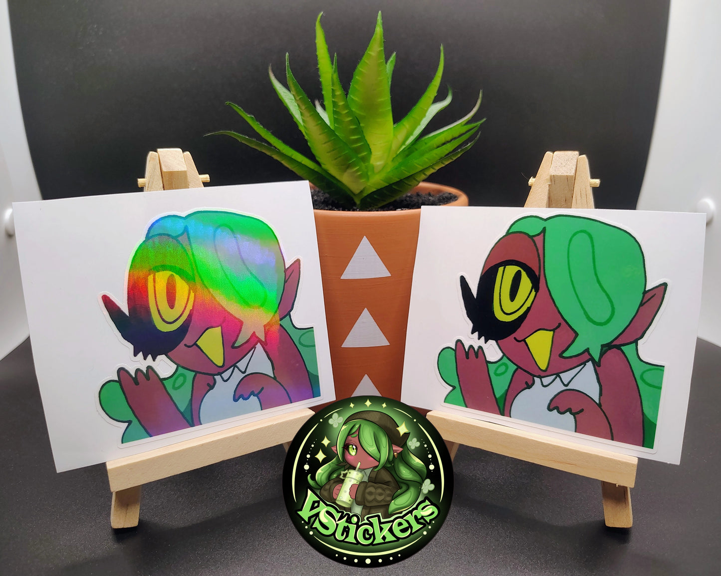 [OC] Emeralda Silly Goober Wave Sticker! - Water-Resistant Vinyl Sticker!