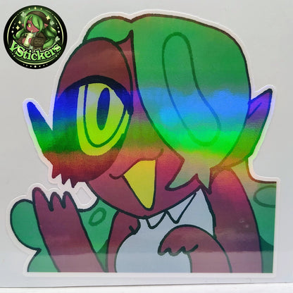 [OC] Emeralda Silly Goober Wave Sticker! - Water-Resistant Vinyl Sticker!