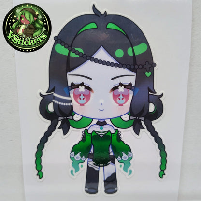 [OC] Yumikaze Phallura Chibi Sticker! Water-Resistant Vinyl Sticker!
