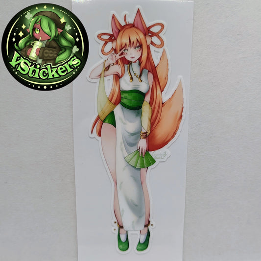 [OC] Rita Cencilia the Foxy Kemonomimi Sticker! Water-Resistant Vinyl Sticker!