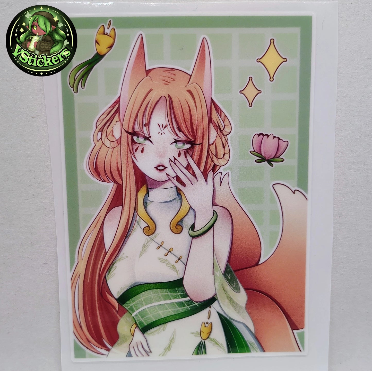 [OC] Rita Cencilia the Foxy Kemonomimi Sticker Version #2! Water-Resistant Vinyl Sticker!