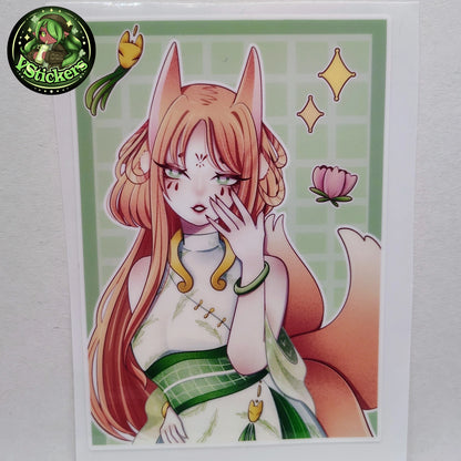 [OC] Rita Cencilia the Foxy Kemonomimi Sticker Version #2! Water-Resistant Vinyl Sticker!