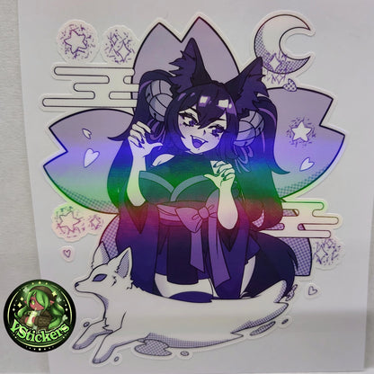 [VTuber] Akiphonic Monochrome Sticker! Water-Resistant Vinyl Sticker!