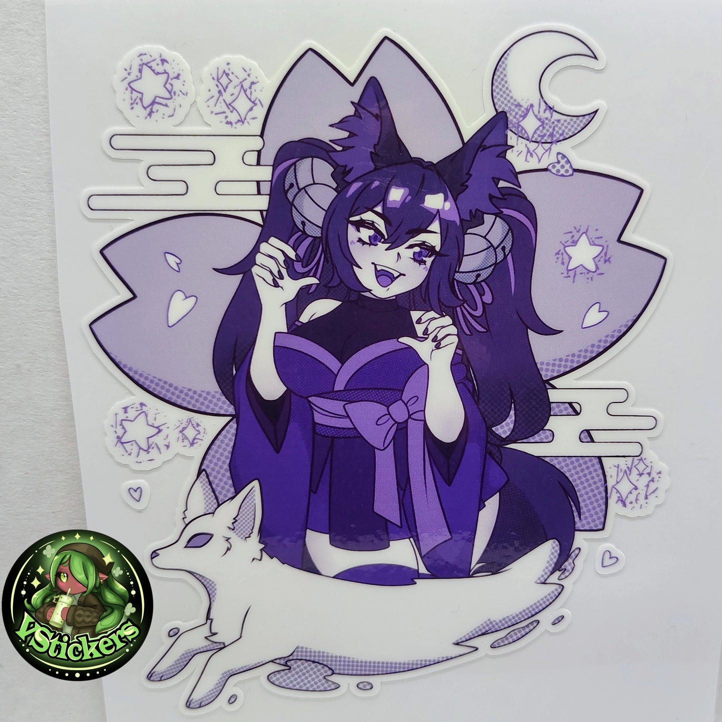 [VTuber] Akiphonic Monochrome Sticker! Water-Resistant Vinyl Sticker!