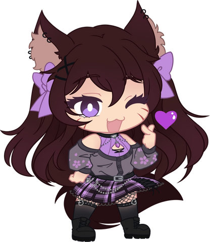 [VTuber] Akiphonic Chibi Heart Fan Art Sticker! Water-Resistant Vinyl Sticker!