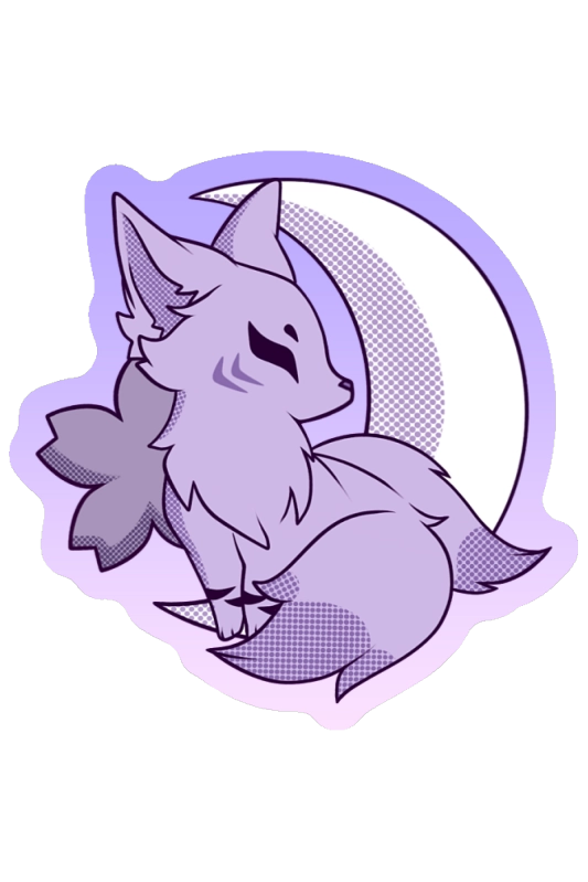 [VTuber] Akiphonic Spirit Realm Fox Sticker! Water-Resistant Vinyl Sticker!