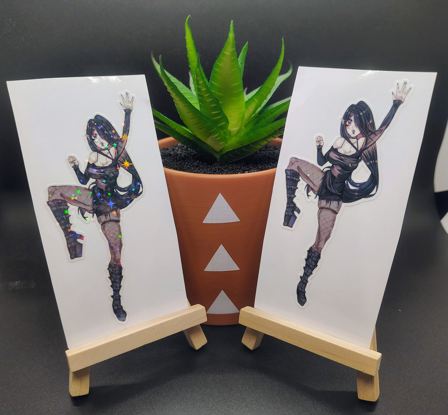 [OC] Jessica Cerest the Friendly Gothic Kickboxer! Water-Resistant Vinyl Sticker!