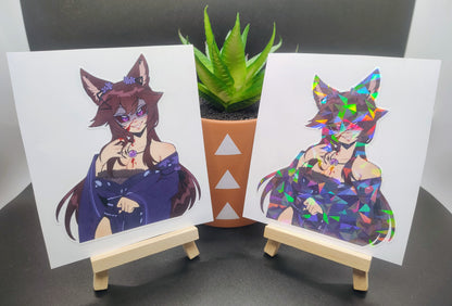 [VTuber] Akiphonic the Yandere Demon Fox! - Water-Resistant Fan Art Vinyl Sticker!
