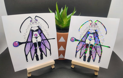 [OC] Viruwa Nightshade the Viral Mothgirl! Water-Resistant Vinyl Sticker!