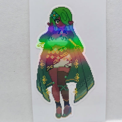 [OC] Emeralda Formal Pixel Art Sticker! Water-Resistant Vinyl Sticker!