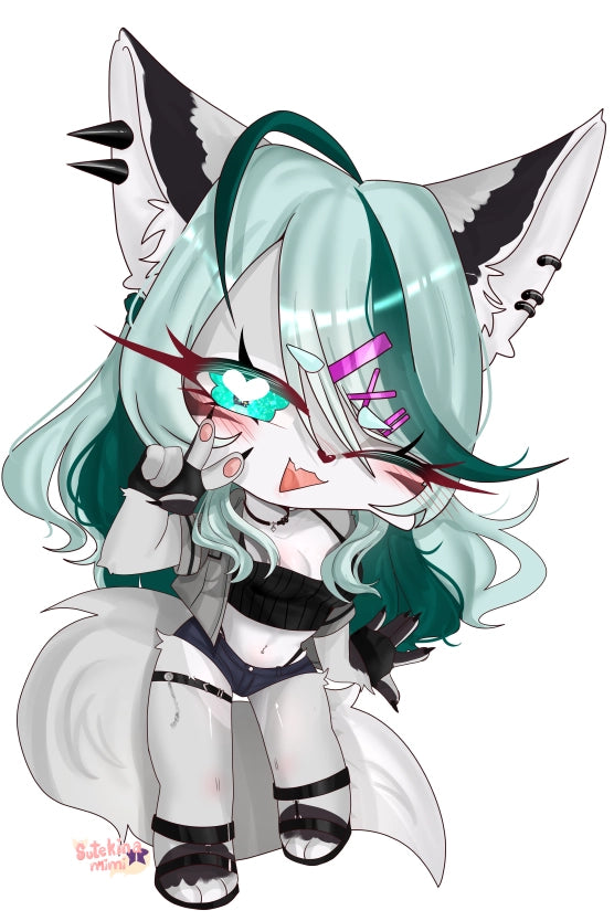 [VTuber] Kourra - Furra Version Fan Art Sticker! - Fan Art Water-Resistant Vinyl Sticker!