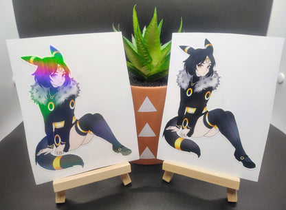 [OC] Rizene Shikwa the Umbreon Fusion! Water-Resistant Vinyl Sticker!