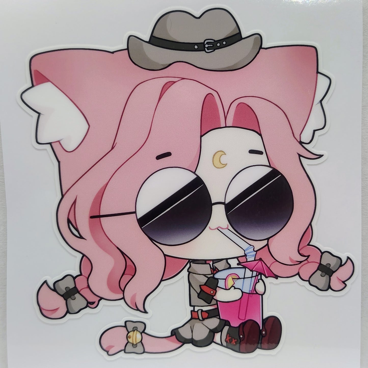 [VTuber] Mooni EZ Chill Chibi Scout Fan Art Sticker! - Fan Art Water-Resistant Vinyl Sticker!
