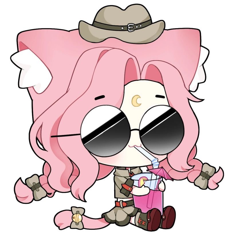 [VTuber] Mooni EZ Chill Chibi Scout Fan Art Sticker! - Fan Art Water-Resistant Vinyl Sticker!