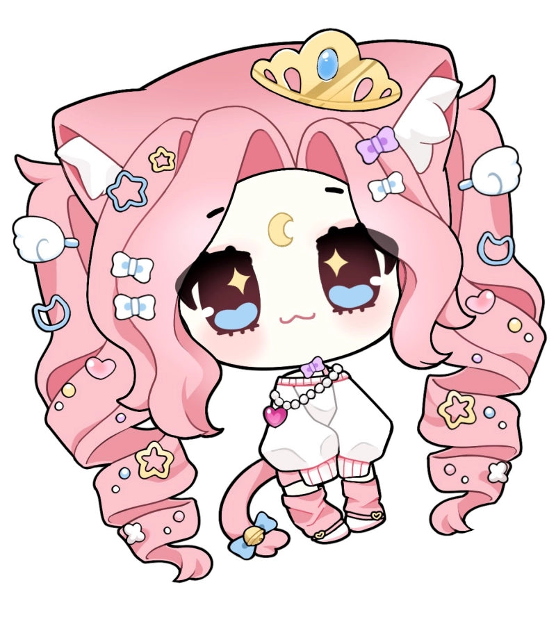 [VTuber] Mooni Eepy Time Chibi Fan Art Sticker! - Fan Art Water-Resistant Vinyl Sticker!