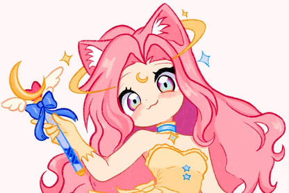 [VTuber] Mooni Fan Art Sticker! - Fan Art Water-Resistant Vinyl Sticker!