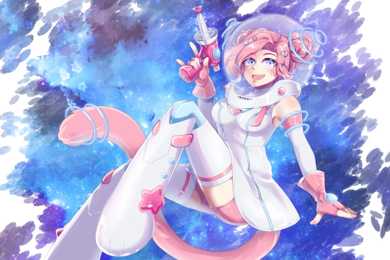 [VTuber] Mooni Space Model Fan Art Sticker! - Fan Art Water-Resistant Vinyl Sticker!