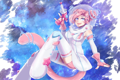 [VTuber] Mooni Space Model Fan Art Sticker! - Fan Art Water-Resistant Vinyl Sticker!