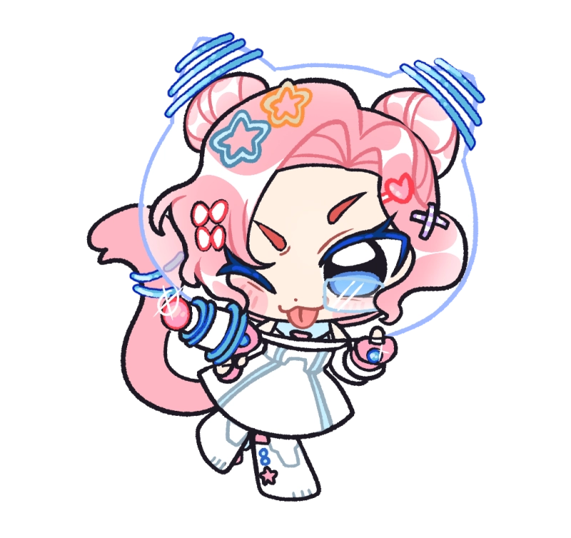 [VTuber] Mooni Space Devil Chibi Fan Art Sticker! - Fan Art Water-Resistant Vinyl Sticker!
