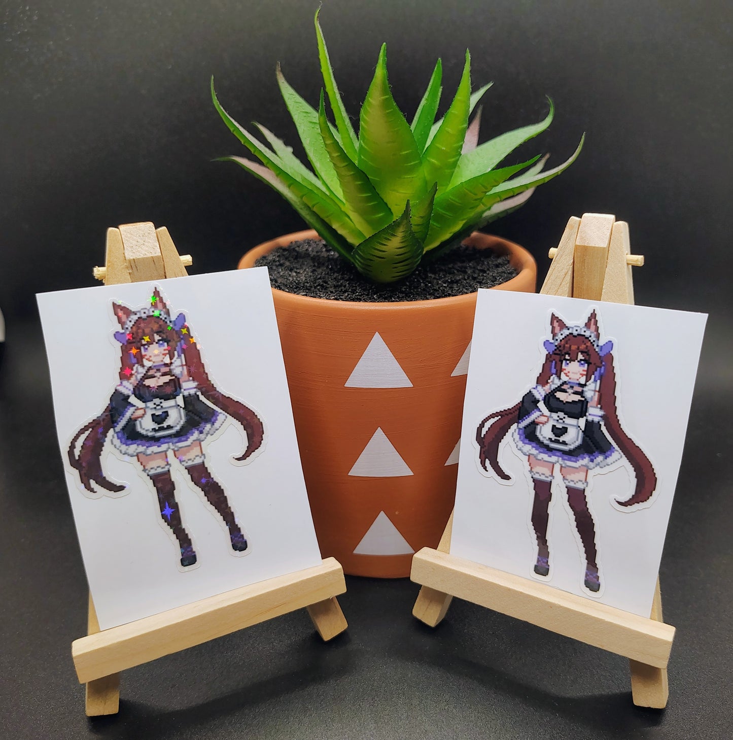 [VTuber] Akiphonic Maid Pixel Art! - Water-Resistant Fan Art Vinyl Sticker!