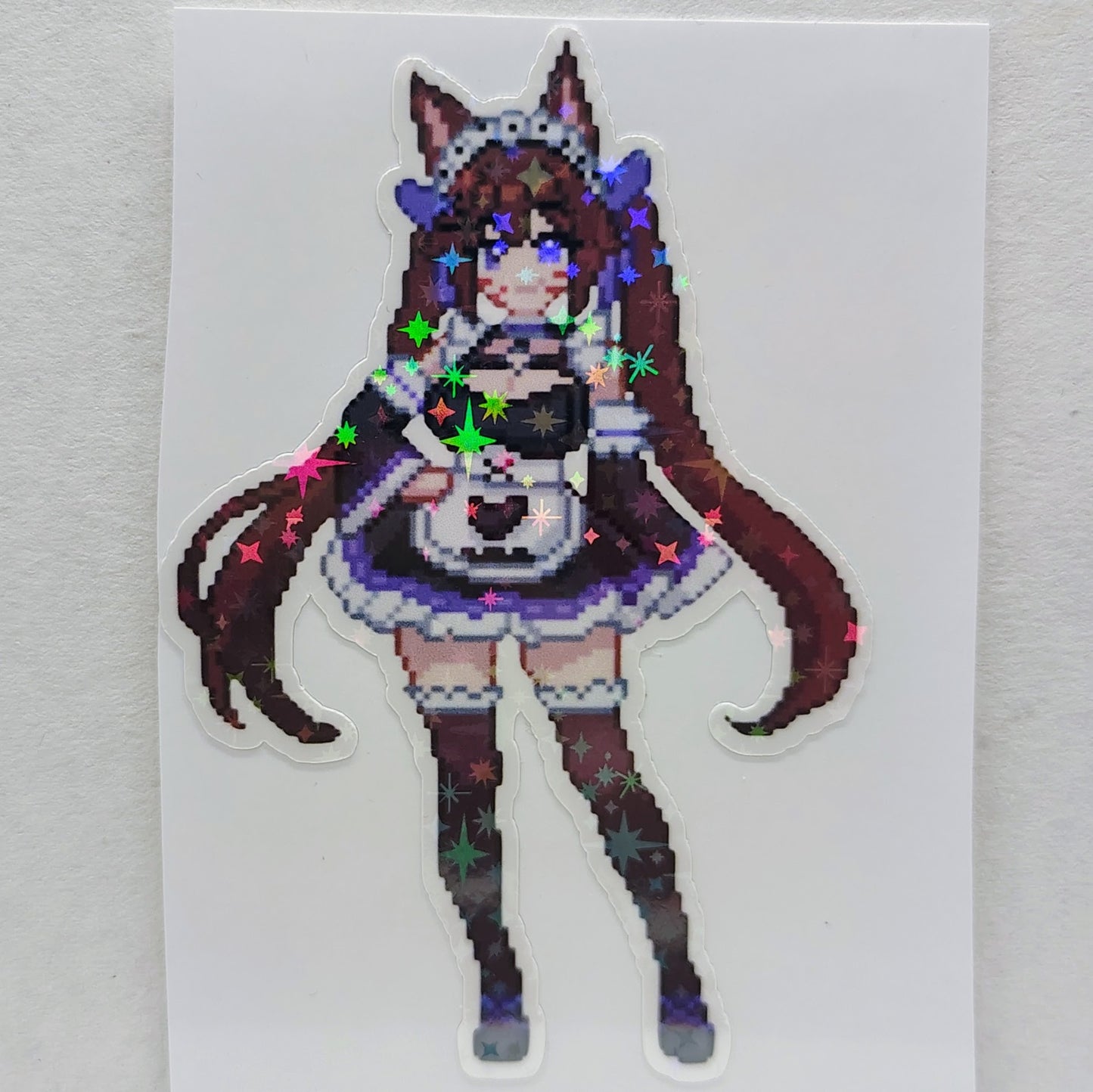 [VTuber] Akiphonic Maid Pixel Art! - Water-Resistant Fan Art Vinyl Sticker!