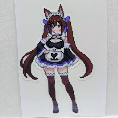 [VTuber] Akiphonic Maid Pixel Art! - Water-Resistant Fan Art Vinyl Sticker!